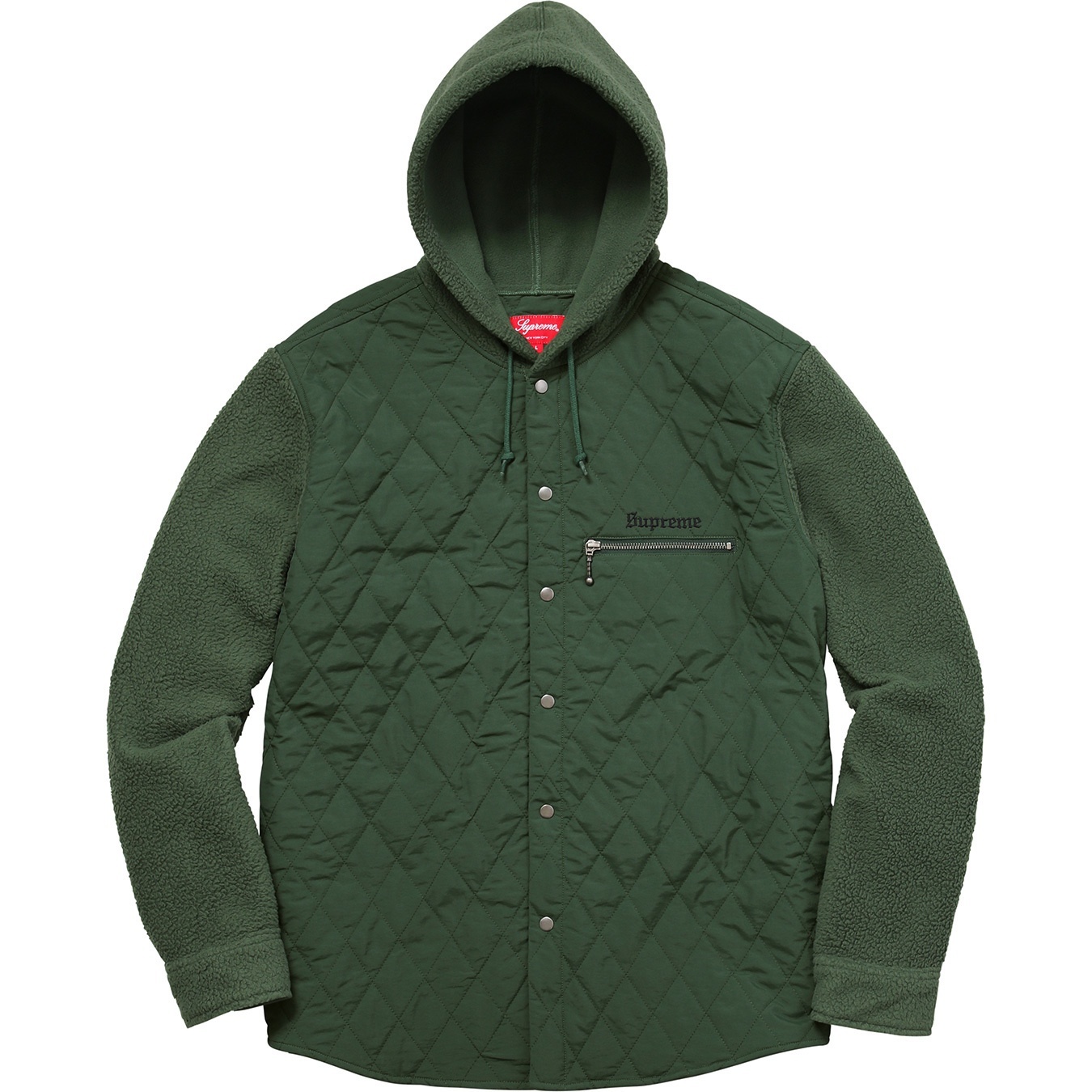 Hooded Fleece Nylon Shirt view 7